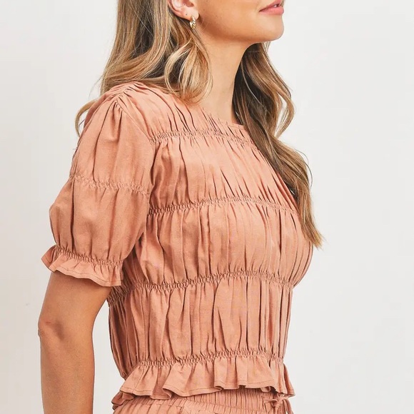 Matilda Shirring Ruffled Top - Picture 4 of 7